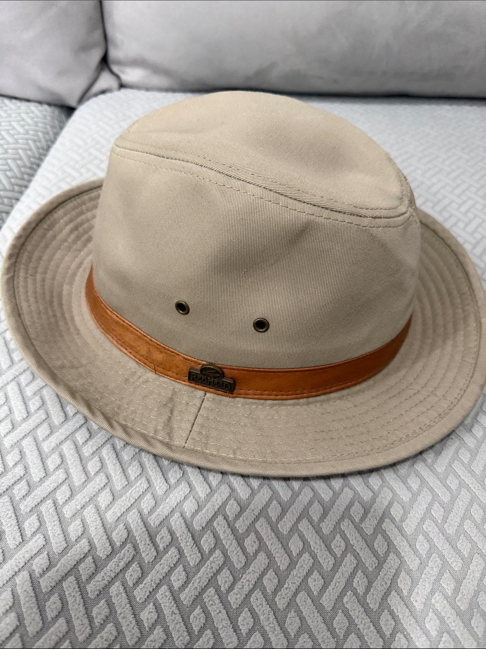 *REDHEAD* Khaki Lite 100%Cotton Hat  TWILL SAFARI FEDORA HAT XL